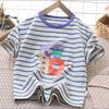 Camiseta de Manga Corta para Niños, Top Casual Deportivo de Algodón, Estilo Ligero de Verano