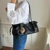 Bolso de Hombro Elegante de Color Sólido 2026 Otoño Temprano Nuevo de Gran Capacidad para Mujer Moderno Vintage Casual para el Trabajo