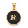 Collar con colgante de acero de titanio DIY de 26 letras inglesas de venta caliente, cadena redonda para clavícula para mujer, accesorios de joyería de acero inoxidable al por mayor