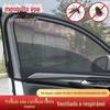 Verão carro anti-mosquito protetor solar malha carro isolamento térmico blackout cortina preto transparente malha guarda-sol