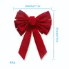 Decoração de Festa para Interior e Exterior Suprimentos de Natal Laço de Algodão Recheado Estrutura de Algodão Recheado Laço com Borda Dourada Decoração Pendente