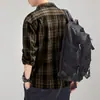 Camisa chaqueta de alta gama, elegante, a cuadros retro, algodón puro, resistente, engrosada, con forro polar para hombre, manga larga, para otoño e invierno