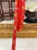 Laço de fita festivo estilo chinês vermelho grande de 1,0-1,7 cm acessórios para roupas de minorias étnicas atacado