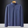 [Preço Controlado] 2024 Primavera e Outono Moletom Masculino Novo Fleece Casual Masculino plus size Meio Zíper Masculino
