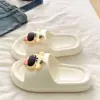 Pantuflas de mujer amarillas con diseño de perro, a la moda y divertidas, suela suave de EVA, cómodas para usar al aire libre, sandalias tipo chancla para dormitorio de verano