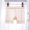 Shorts de Seguridad para Mujer, Pantaletas de Cuatro Esquinas, Leggings Blancos Dos en Uno, Shorts de Seguridad de Encaje de Seda Helada de Cintura Alta