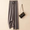 Pantalones Rectos Casuales de Punto de Pierna Ancha Estilo Coreano 2022 de Cintura Alta con Caída Estilo Relajado para Mujer, Pantalones Largos Hasta el Piso