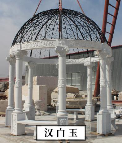 欧式汉白玉石雕凉亭