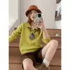 Suéter feminino de gola virada, novo estilo primavera e outono, combinado com um lenço de seda, peça de tricô única e super estilosa, adequado como camada base