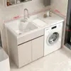 Gabinete de lavandería para balcón con fregadero integrado y tabla de lavar, gabinete para lavadora de carga frontal, combinación de gabinetes de baño, venta al por mayor de fábrica
