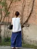Top Sem Mangas Patchwork Xadrez Simples Estilo Coreano Falso Duas Peças Leino para Mulheres, Novo Versátil Slim-Fit Camisa Colete Verão 2026
