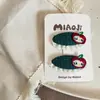 Nueva Serie Navideña Estrella Roja y Verde Lazo Pasador para el Cabello Infantil Pinza Lateral Pinza para el Flequillo