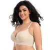 Roupa Íntima Sexy de Renda Grande Tamanho Transfronteiriça Anel de Aço de Memória Fino Sutiã Push-Up Retrator de Seios Antiderrapante Sutiã de Decote Profundo