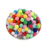 Pompones pequeños de alta elasticidad varios pompones pequeños hechos a mano para bricolaje para ropa juguetes para niños accesorios especificaciones completas