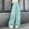 Calça Fresca de Verão para Menina 2025 Nova Moda Estilo Western para Menina Menino Médio e Grande Estilo Japonês Slim Montanha