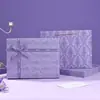 Caixa de Presente Clássica Exquisita Estilo Floresta Roxa para Namorada, Embalagem Simples de Caixa de Presente de Aniversário com Senso de Surpresa e Cerimônia