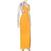 Amazon Transfronterizo Ropa Europea y Americana 2025 Nuevo Sexy Hottie Vestido con Tirantes Envolvente al Pecho con Abertura 8240Db
