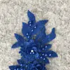 Nuevo bordado encaje tridimensional cuello de encaje hueco tela de imitación perla pegatinas aplique DIY accesorios para ropa al por mayor