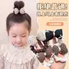 Goma para el pelo con lazo de tela para niñas, Banda elástica vintage de lunares y flores, Alta elasticidad, Suave con el cabello, Accesorio diario para el cabello de bebé