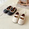 Zapatos de Cuero Cosidos de Moda para Niñas 2026 Otoño Nuevos Zapatos sin Cordones con Banda Elástica Zapatos Individuales Zapatos de Princesa para Niñas