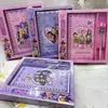 Kpop Caça Grupo Feminino Desenho Animado Caderno Espiral com Caneta Papelaria Caixa de Presente Conjunto Itens de Presente