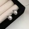Brincos de Pérola Cinza para Mulheres, Luxo Acessível, Brincos de Alta Qualidade e Elegantes, Nova Joia de Orelha Popular 2025