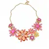 Collar con colgante de flor tachonado de diamantes, diseño de nicho de lujo ligero, cadena para la clavícula de alta gama, joyería de moda exagerada y única al por mayor