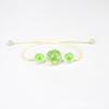 Pulsera de flores secas estilo coreano con flor real de fábrica, gema del tiempo, bola de cristal de flor eterna, cuerda de mano tejida a mano para mujer