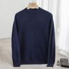 Otoño e invierno Nuevo suéter 100% lana pura para hombre de cuello alto medio suéter de punto suelto talla grande suéter de primera línea listo para usar