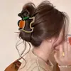 Nuevo Modelo 2025 Diseño Sencillo Pinza para el Cabello de Tiburón con Forma de Ola para la Parte Trasera de la Cabeza, Pinza Grande de Gama Alta para Mujeres