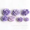 Agujero de 6-15 mm Camelia Resina Flor de Rosa Agujero Lateral DIY Funda de Teléfono Hebilla de Zueco Tocado de Flor Pequeños Accesorios