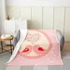 Manta del Día de San Valentín Manta de Franela Amor Decoración del Hogar Amor Romántico Adecuada para Pareja Árbol de Amor Cálido Manta de Cama