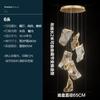 Poste de Luminária para Escada Duplex Simples Iluminação de Luxo Pós-moderna Sala de Estar Criativa Iluminação de Páginas de Livro Escada Acrílico Arte Lustre