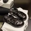 Mules casuales retro Mary Jane de punta cerrada, sandalias elegantes tejidas huecas, adecuados para combinar con faldas, mules para mujer