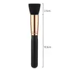 Pincel Único Chanfrado para Pó, Pincel para Base, Pincel para Blush Preto com Cerdas Macias, Ferramenta de Beleza Multifuncional Portátil, Pronto para Venda