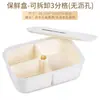 Fiambrera de plástico de grado alimenticio con compartimentos, sellada, para refrigerador, congelador, crisper, apta para microondas, fiambrera para estudiantes