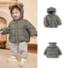 Ropa para Niños Balabala Chaqueta de Plumas para Bebé Abrigo Corto de Invierno para Bebés con Capucha Lindo Elegante Tendencia