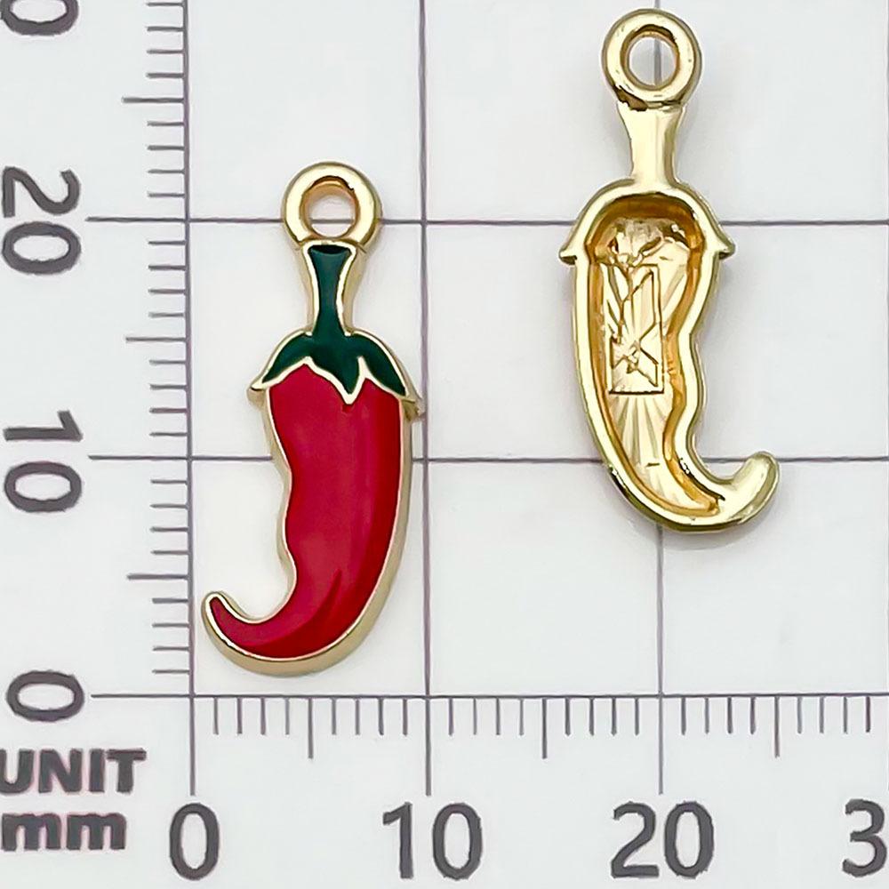 21839-XP-红色kc金锌合金辣椒22x8mm-0.7g