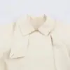 Moda Femenina Transfronteriza 2026 Estilo Europeo y Americano Casual Holgado Botones Dobles Solapa Chaqueta Cortavientos para Mujer B483158