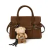 Bolsa de Estampa de Leopardo de Luxo Outono 2026 Nova Moda Retrô Fosca Pequena Quadrada Feminina para Trabalho Ombro Transversal