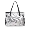 Bolsa Feminina Estilo Coreano 2024 Nova Bolsa de Ombro Ocidental de Alta Qualidade Bolsa Tote Acolchoada de Grande Capacidade