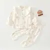 Conjunto Separado para Bebé Niña Algodón Puro Primavera y Otoño Estilo Nuevo Clase A Bebé Pequeño Ropa de Otoño Pantalones de Otoño Lindo Floral Ropa de Casa