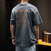 Camiseta de Verano 2025 Peso Pesado 230g Manga Corta para Hombre Marca Trendy Estilo Japonés Top Suelto Trendyy Ins Estampada t