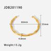 Pulsera abierta de circonita estilo INS europeo y americano Pulsera Moda Estilo retro Acero inoxidable chapado en oro de 18 quilates para mujer
