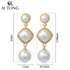 Pendientes Exquisitos con Forma de Rombo Estilo Europeo y Americano, Pendientes Exquisitos Vintage de Perlas de Nicho, Pendientes Únicos de Diseño Versátil