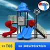 Escorregador Grande para Jardim de Infância Espaço Externo Infantil Série Combinação de Balanços Equipamento de Diversão ao Ar Livre para Parque Comunitário