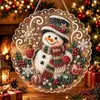 Decoração de Pintura de Diamante de Natal 5D Kit de Contas DIY Painel Acrílico com Efeito de Pérola Mista 3D
