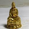 Atacado Estilo Antigo Angustiado Colecionável Cobre Dourado Auspicioso Estilo Xizang Pequena Estátua de Buda Estátua de Cobre Ornamento Artesanato