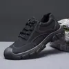 Sapatos Masculinos, Sapatos de Proteção do Trabalho, Novos Sapatos Esportivos para Exterior de Primavera e Outono, Sapatos de Caminhada Macios Resistentes ao Desgaste, Sapatos Casuais Masculinos para Homens de Meia-Idade
