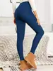 Leggings Gruesos con Forro de Polar Bordado de Cintura Alta para Mujer, Ropa Exterior Elástica de Corte Ajustado, Pantalones de Yoga Cálidos de Lana de Cordero, Venta al por Mayor Transfronteriza